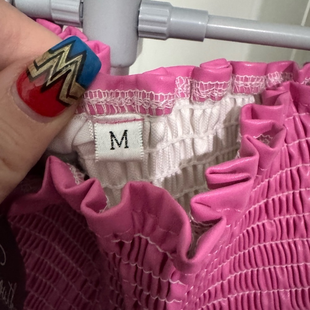 QUEEN OF SPARKLES Bubblegum Pink Smocked Skirt - Picture 3 of 10